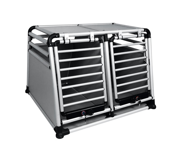 NOBBY Aluminium Autotransportbox doppelt "ROUND CORNER" 83,5 x 96,5 x 68,6 cm
