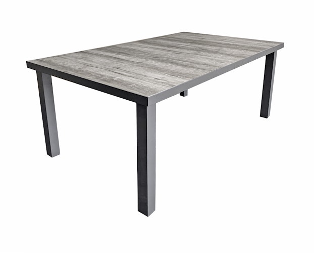 Garden Pleasure Gartenmöbel Set RANA 07, Tisch 162 x 90 + 8 Stapelsessel, Aluminium / Keramik / Kunststoffgewebe