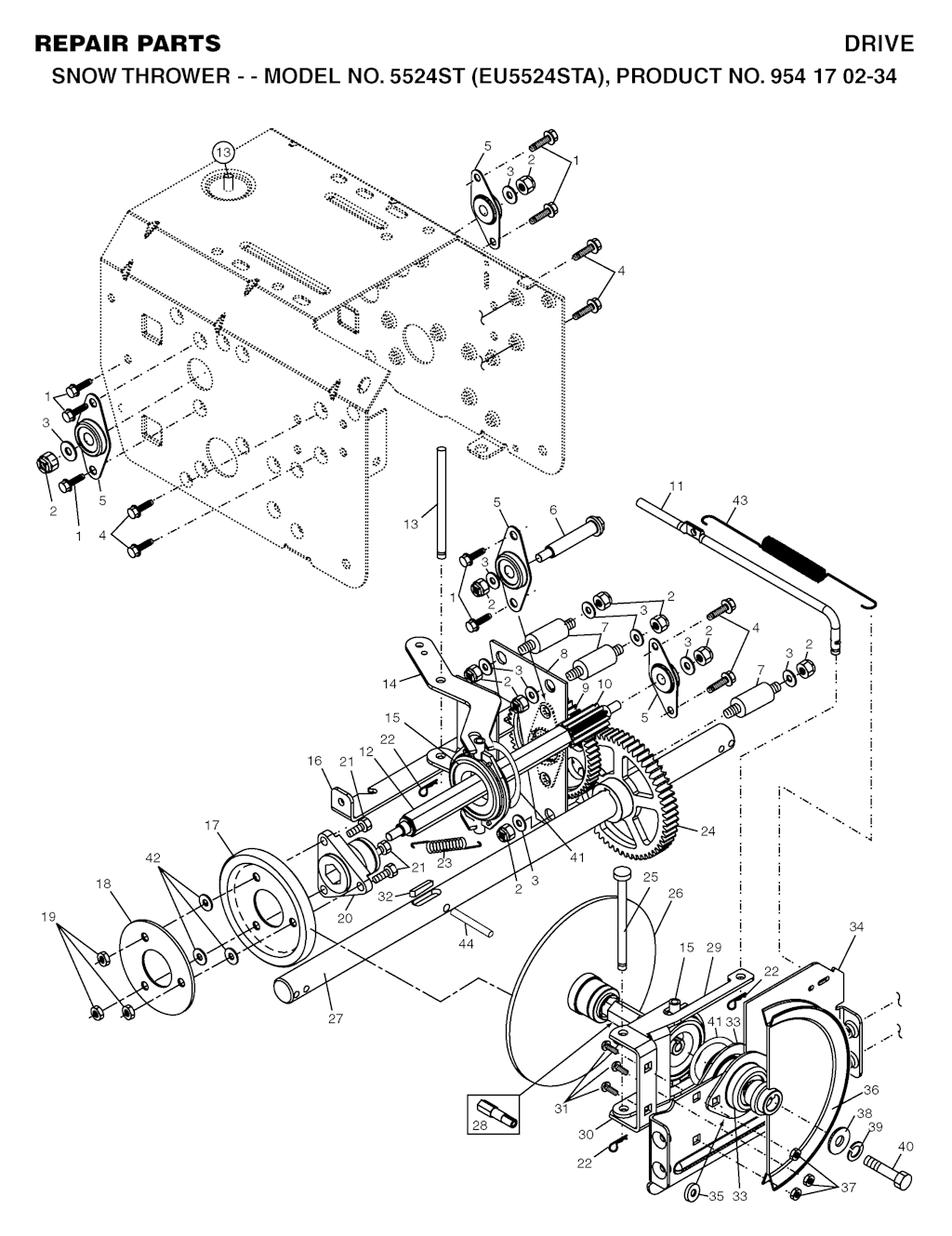 Explosionszeichnung Ersatzteile
