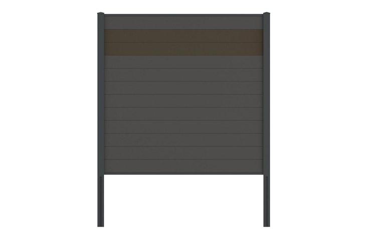 dz Alu Steckzaunelement VIDUAL Comp-Co WPC 140 für Dekorelement & Pfosten 72/72 mm