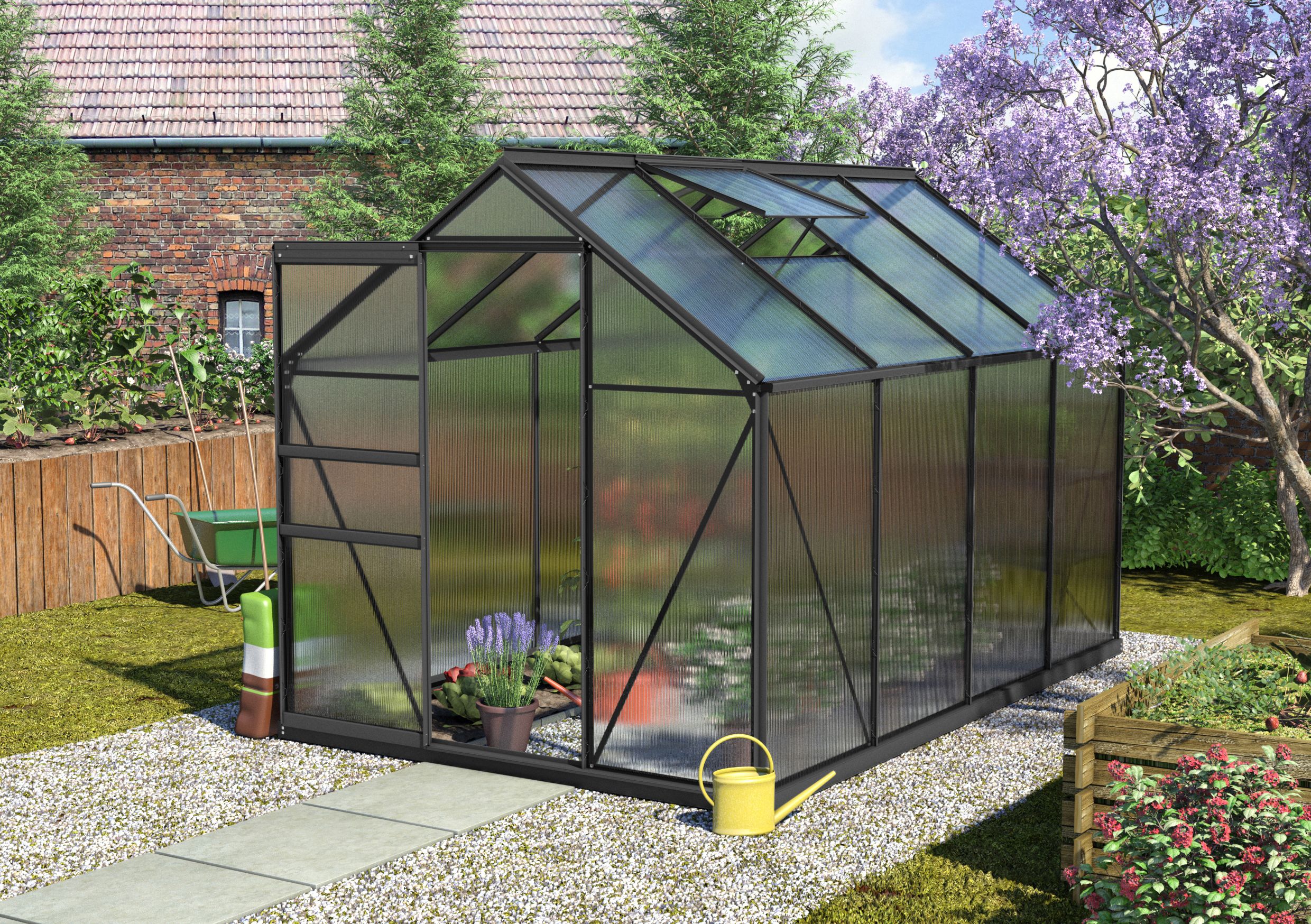 Vitavia Gewächshaus Calypso 5800 inkl. 2 Dachfenstern - 5,8 m²