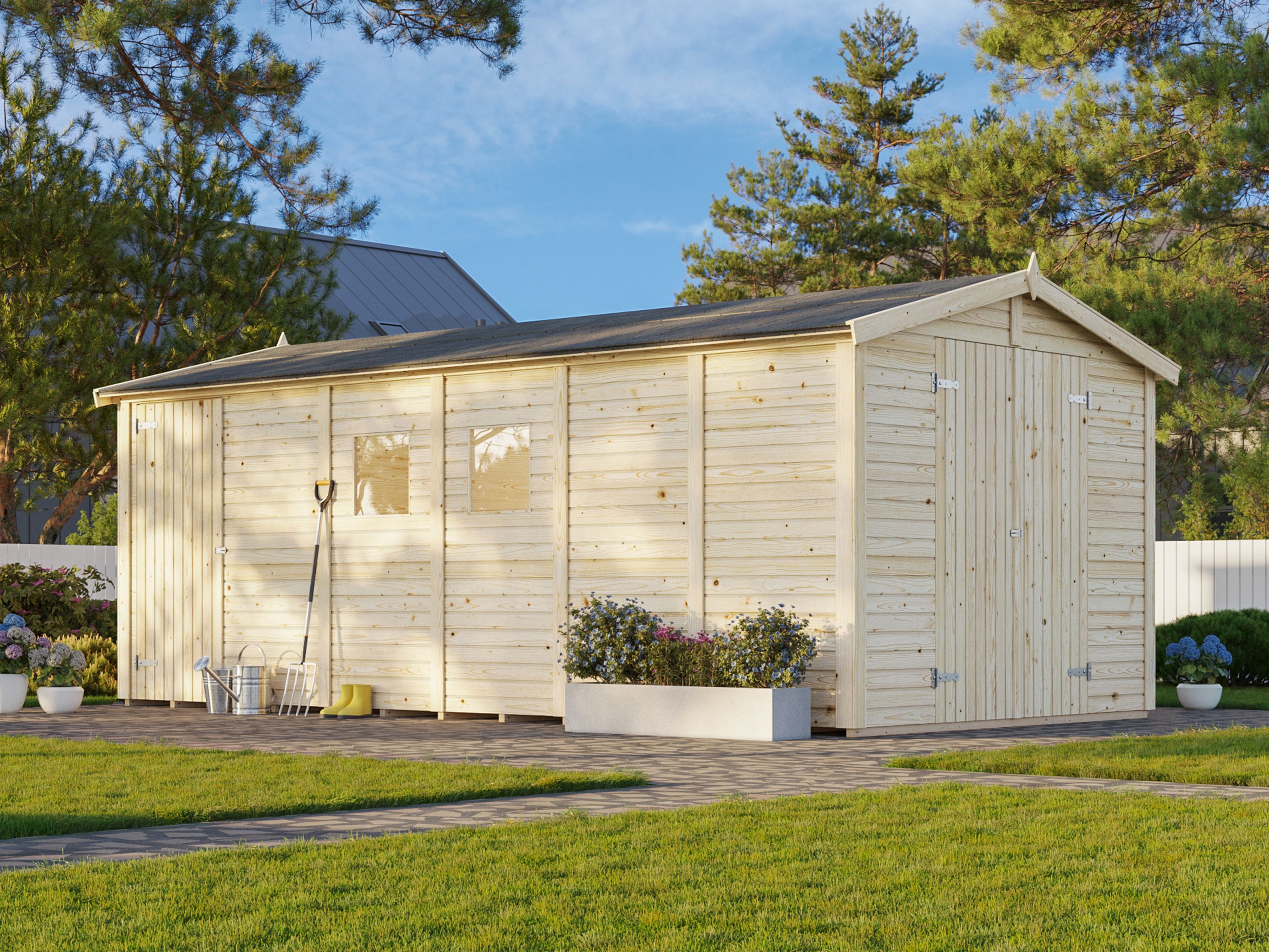 Palmako Gerätehaus Dan 14,7 m² - 16 mm