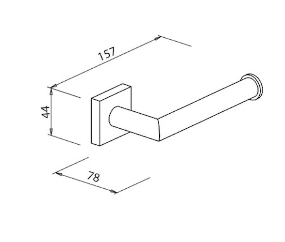 Bravat WC-Papierhalter ohne Deckel Quaruna, chrom