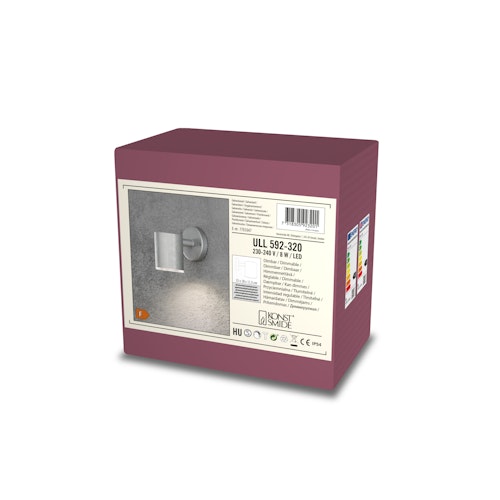 Konstsmide Wandleuchte Ull, galvanisiert, LED 1x8W (592-320)