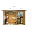 Vorschaubild Palmako Ferienhaus Sandra 29,9 m² - 44 mm