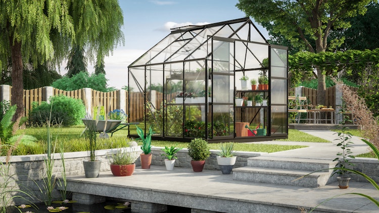 Vitavia Gewächshaus Uranus 6700 inkl. 2 Dachfenstern - 6,7 m²