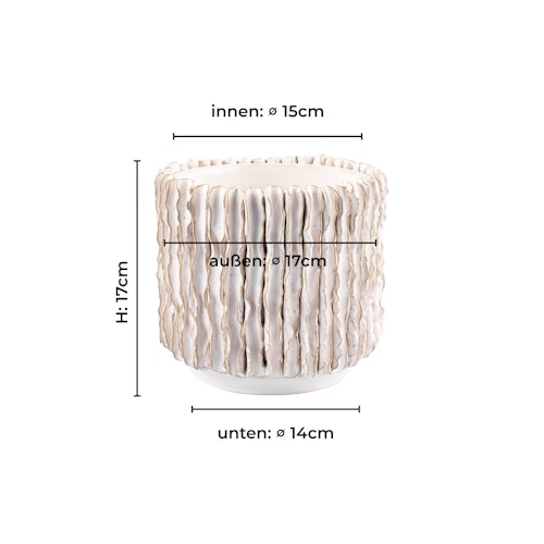 Wikholm form Design Hängetopf aus Jute in natur 17 x 17 cm