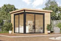 Wolff Finnhaus Gartenhaus Starla 3232 mit 2 Schiebetüren
