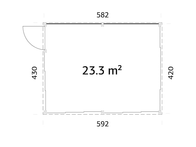 Palmako Glashaus Saga 23,3 m² Slide Plus