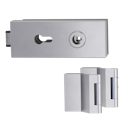 Vorschaubild Griffwerk PURISTO S -Edelstahl matt Ganzglastürbeschlagset -3-teiliger Bandsatz -ohne Griff -PZ