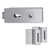 Griffwerk PURISTO S -Edelstahl matt Ganzglastürbeschlagset -3-teiliger Bandsatz -ohne Griff -PZ