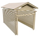 Vorschaubild Karibu Garage Blockhausgarage 38 mm