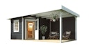 Vorschaubild Weka Blockbohlen Saunahaus Salo 2 (mit 303 cm Anbau) inkl. Elementsauna 28/68 mm