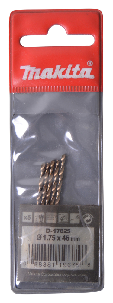 Makita Bohrer HSS-CO 1.75x46mm 5Stk D-17625