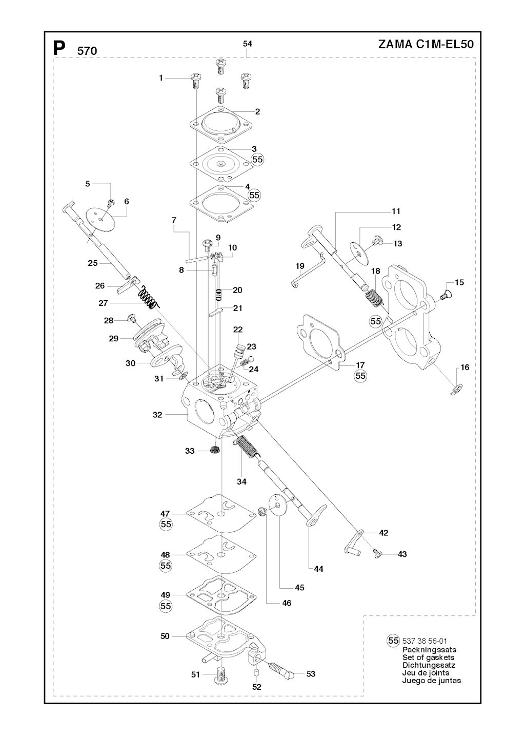 Explosionszeichnung Ersatzteile