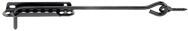 Alberts® Sturmhaken,mit Feststellplatte,KTL sw,z.Einschrauben,Länge 300mm