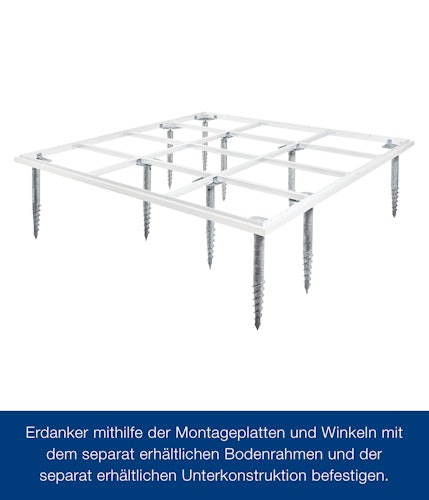 Hörmann Schraubfundament für Gerätehaus Juno - 10 Schrauben