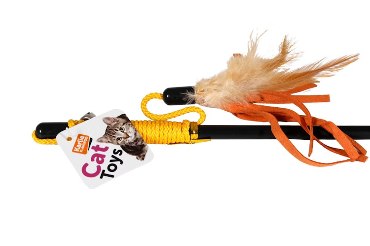 Karlie Katzenangel Leder & Feder Katzenspielzeug