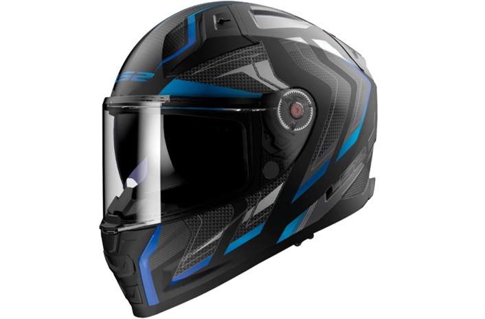 LS2 Integralhelm FF811 Vector II M Schwarz / Blau matt Alizer
