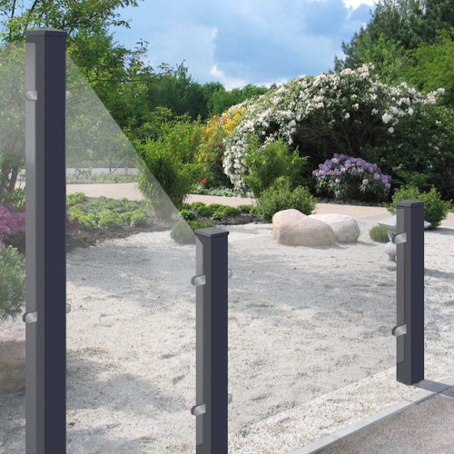 GroJa Ambiente Glas-Sichtschutz Typ Schräg rechts 90x180/90