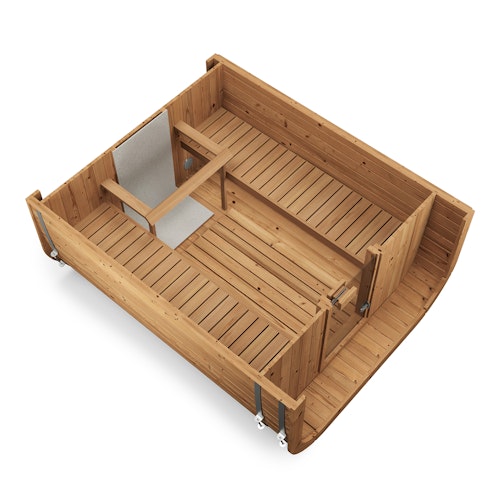 Weka Design Saunahaus Laadi 3 mit Thermoholz - 28/42 mm