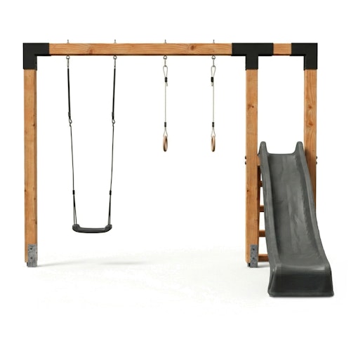 EXIT Linea Robust 110 mit Schaukel mit Rutsche und Turnringen