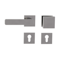 Griffwerk Wechselgarnitur VAYA 265 MINIMAL MODERN fast2fix Fast2Fix Rosetten eckig Knopf SQUARE Samtgrau L