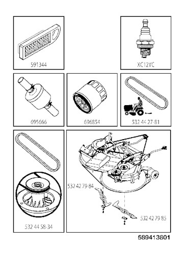 Husqvarna Gartentraktoren TC 139T, 96051014500, 2016-08