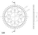 Vorschaubild Supersprox Stahl-Kettenrad 530 42Z (Schwarz)