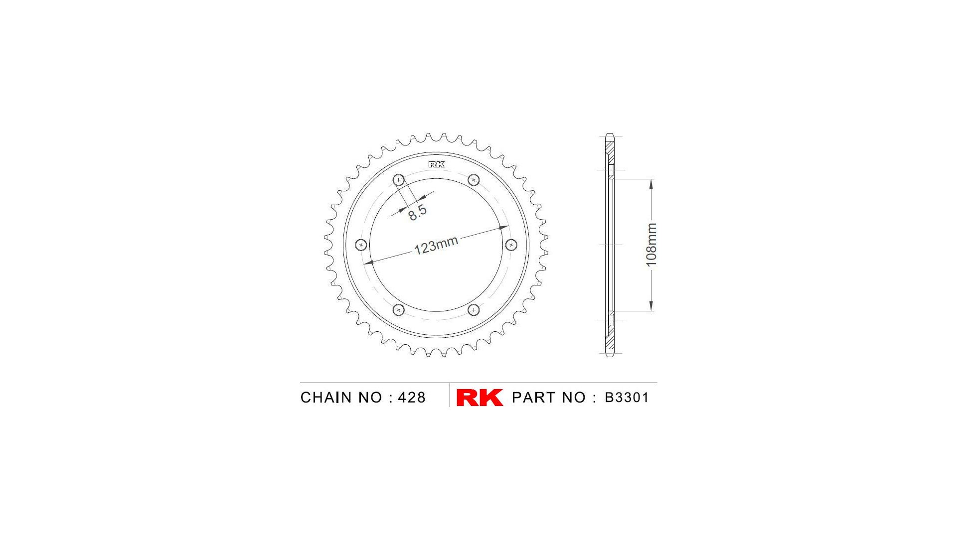 RK Kettenrad 3301 60 Zähne