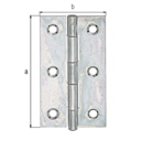 Vorschaubild Alberts® Scharnier, sendzimirverzinkt, LxB 80x41 mm 345419