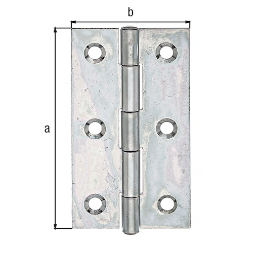 Alberts® Scharnier, sendzimirverzinkt, LxB 80x41 mm 345419