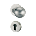 Vorschaubild Griffwerk SCHUTZROSETTEN-GARNITUR -Edelstahl matt Schutzrosettengarnitur -Knopf R3 -PZ -ohne Kombi-Innenrosettensatz