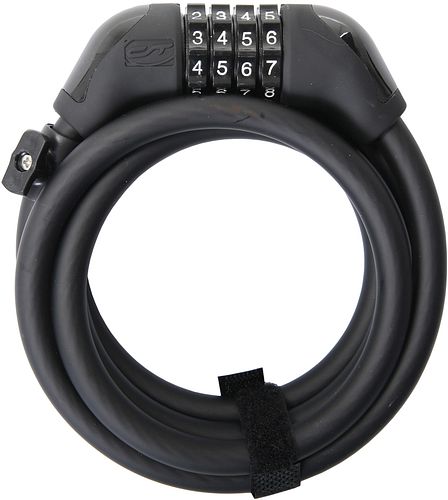 CONTEC Zahlen-Spiralkabelschloss PowerLoc 185 cm schwarz Ø 12 mm, Sicherheitsstufe: 6