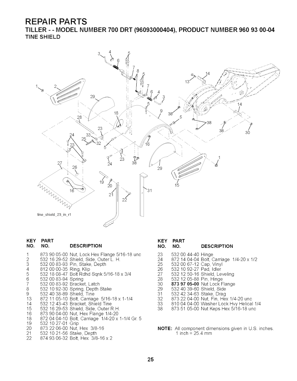 Explosionszeichnung Ersatzteile