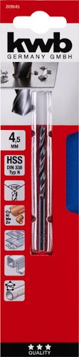 kwb HSS Spiralbo DIN338  4,5 mm SB 209645
