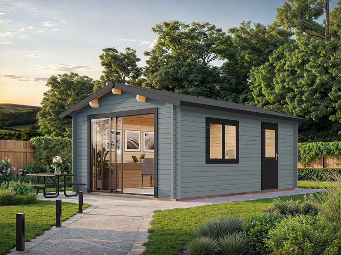 Palmako Gartenhaus Irene 19,0 m² - 44 mm Slide