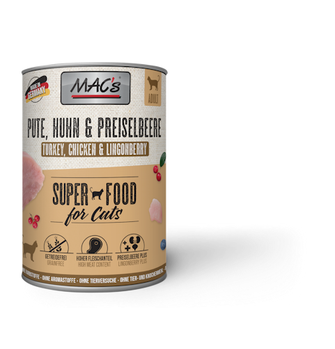 MAC's Pute, Huhn & Preiselbeer Katzennassfutter