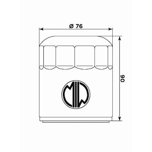 MIW Ölfilter MG20001 Filterpatrone 76 mm (OEM-Qualität)