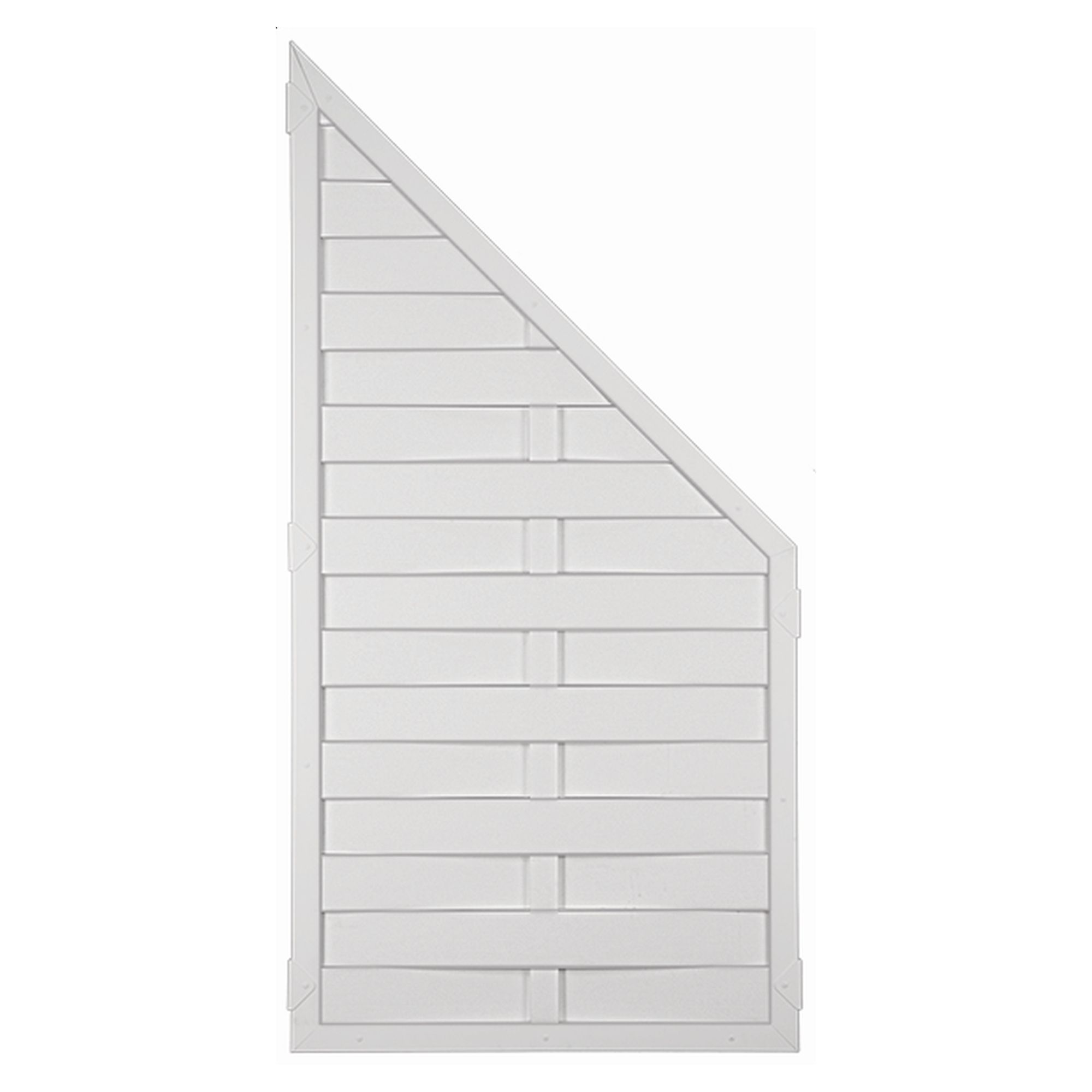 T&J LIGHTLINE KS-Lamellenzaun 90 x 180/90 cm, Ecke rechts, weiß