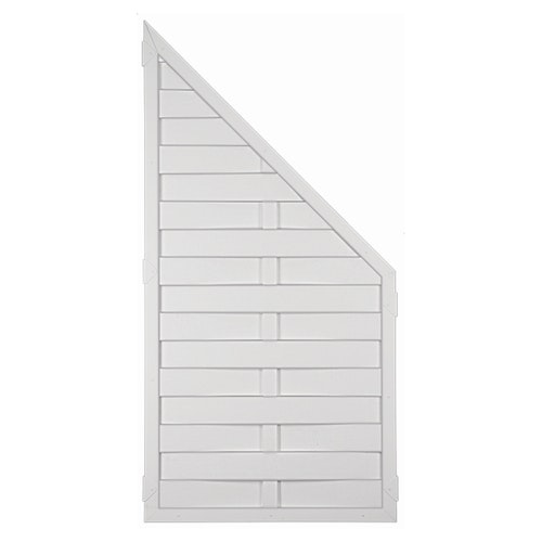 T&J LIGHTLINE KS-Lamellenzaun 90 x 180/90 cm, Ecke rechts, weiß