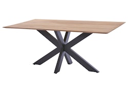 Diamond Garden Tisch MARBELLA Fase 190 x 100 cm, Edelstahl Dunkelgrau / Recycled Teak