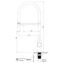 Vorschaubild NIEDERDRUCK 3 Wege Wasserhahn Küchenarmatur, FL, mit 360° schwenkbarem Auslauf, abnehmbare 2 strahl Handbrause, Verchromt