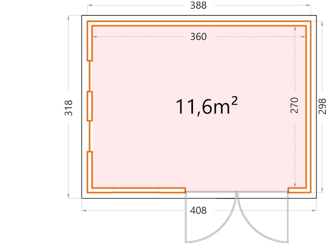Telluria Metallgerätehaus Luminato 3930