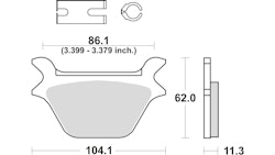 TRW Bremsbelag Typ Organisch Standard, Bremsbelag "MCB 583" Satz
