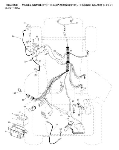 Husqvarna Gartentraktoren YTH1542 XP, 96013000101, 2005-01