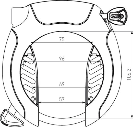 ABUS Rahmenschloss PRO SHIELD™ 5955 XPlus™ (Sonderanfertigung, XPlus™ Code erforderlich)