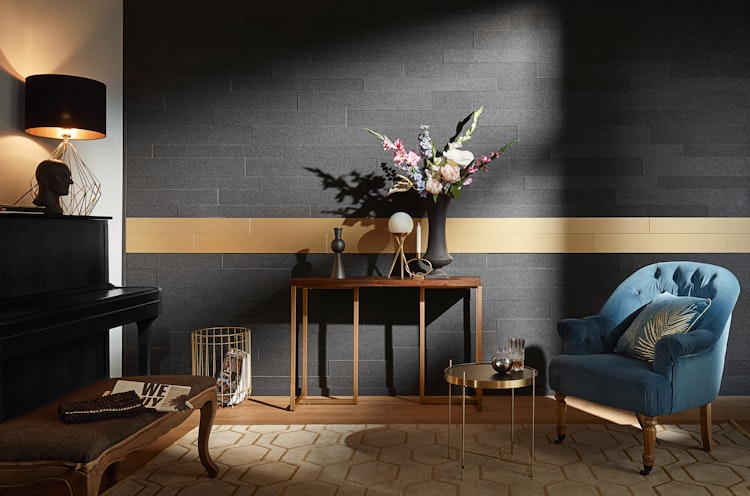 HANDMUSTER MeisterWerke MeisterPaneele. style SP 800 Filz / schiefergrau 4504