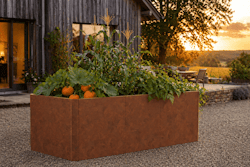 Premium Hochbeet aus Cortenstahl mit Rostpatina 200 x 80 x 75 cm