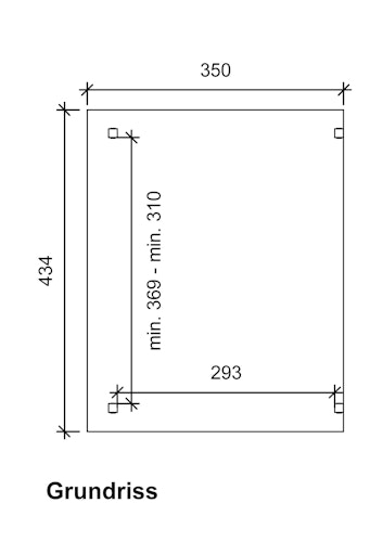 Skan Holz Sanremo aus Leimholz ohne Mittelpfosten Breite 434 cm freistehende Terrassenüberdachung